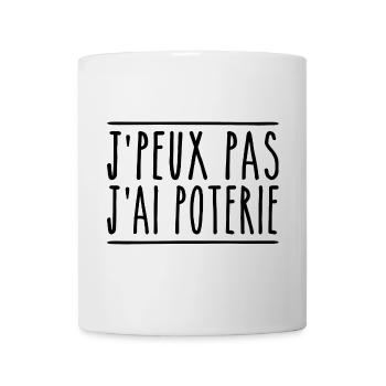 J'peux pas j'ai poterie | Potier - Mug blanc - blanc - Devant
