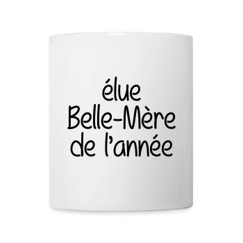 élue belle-mère de l'année - Mug blanc - blanc - Devant
