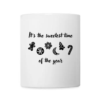 "It's the sweetest time of the year" Lebkuchen - Tasse - Weiß - Vorne