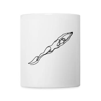 Croquis du nageur - Mug blanc - blanc - Devant