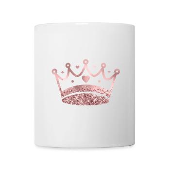 Königin/König Krone Glitter personalisierbar - Tasse - Weiß - Vorne