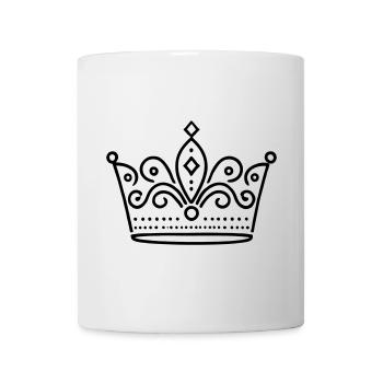Couronne Reine/Roi personnalisable - Mug blanc - blanc - Devant