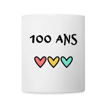 100. 100 JAHRE. 100-JÄHRIGES JUBILÄUM. GEBURTSTAG 100 - Tasse - Weiß - Vorne