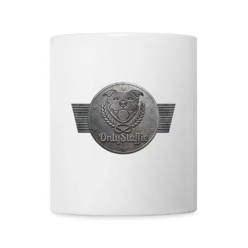 Tête Only Staffie en médaille métallique - 100 - Mug blanc - blanc - Devant