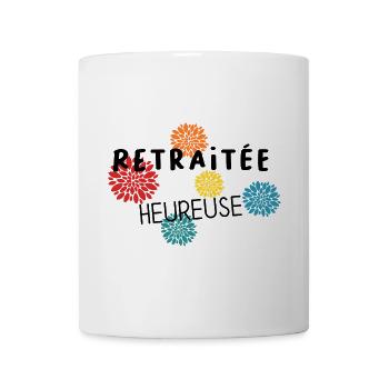 RETRAITE. RETRAITE. RETRAITEE. BONNE RETRAITE - Mug blanc - blanc - Devant