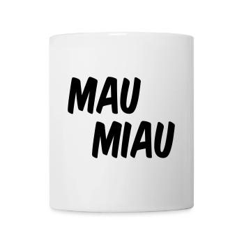 Katzen miezen Mau Miau - Tasse - Weiß - Vorne