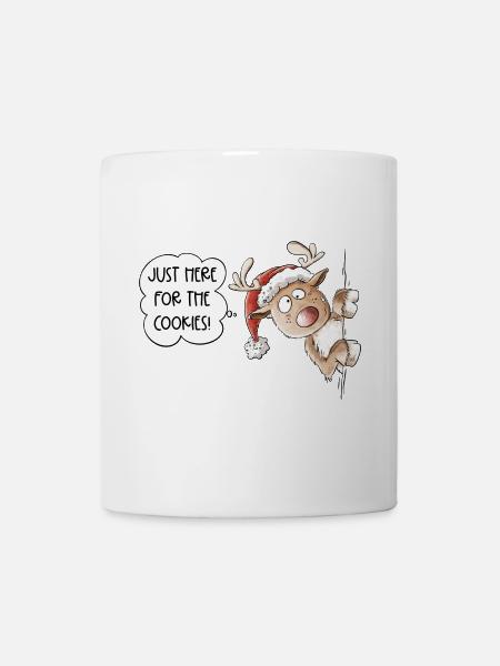 Rentier Weihnachten Spruch - Tasse - Weiß