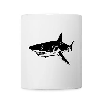 Le requin noir prédateur - Mug blanc - blanc - Devant
