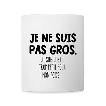je ne suis pas gros - Mug blanc - blanc - Devant