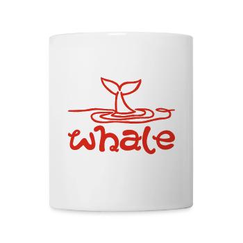 Le signe de la baleine (rouge) - Mug blanc - blanc - Devant