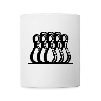 Bowling Pixel Art - Mug blanc - blanc - Devant