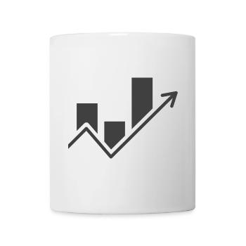 Börse - Aktienverlauf - Tasse - Weiß - Vorne