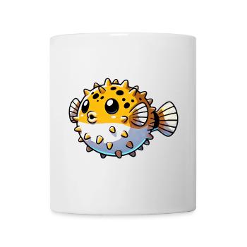 Kugelfisch - Tasse - Weiß - Vorne