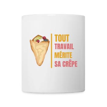 Jeder Job verdient seinen Crêpe Wortspiel mit Crêpe - Tasse - Weiß - Vorne