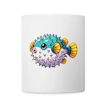 Kugelfisch - Tasse - Weiß - Vorne