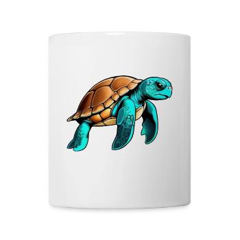 Cute cartoon turtle - Mug - white - Front
