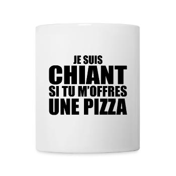 Mann, der liebt: Pizza. Lustiges Pizza Humor Design - Tasse - Weiß - Vorne