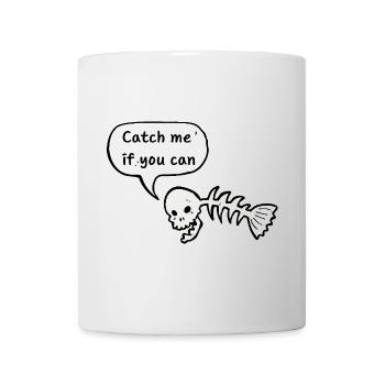 Angeln - Catch me if you can - Tasse - Weiß - Vorne