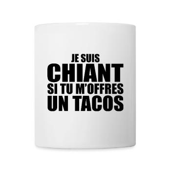 Man Who Loves: Tacos. Funny Design Humor - Mug - white - Front