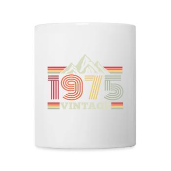 Geburtstag 1975 Retro Natur Wandern Berge - Tasse - Weiß - Vorne