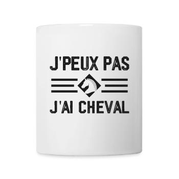 J'peux Pas J'ai Cheval - Mug blanc - blanc - Devant