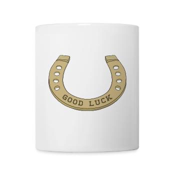 Fer à cheval cool pour les jours de chance - Mug blanc - blanc - Devant