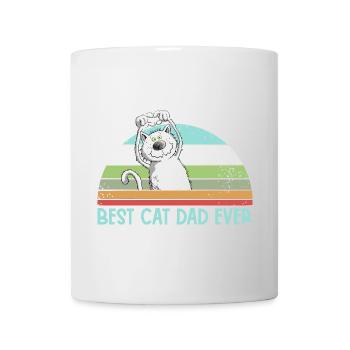 Meilleur chat papa chats papa papa vintage amoureux des chats - Mug blanc - blanc - Devant
