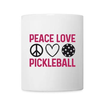 Peace Love Pickleball - Mug - white - Front