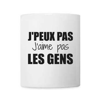 J'peux pas j'aime pas les gens - Mug blanc - blanc - Devant