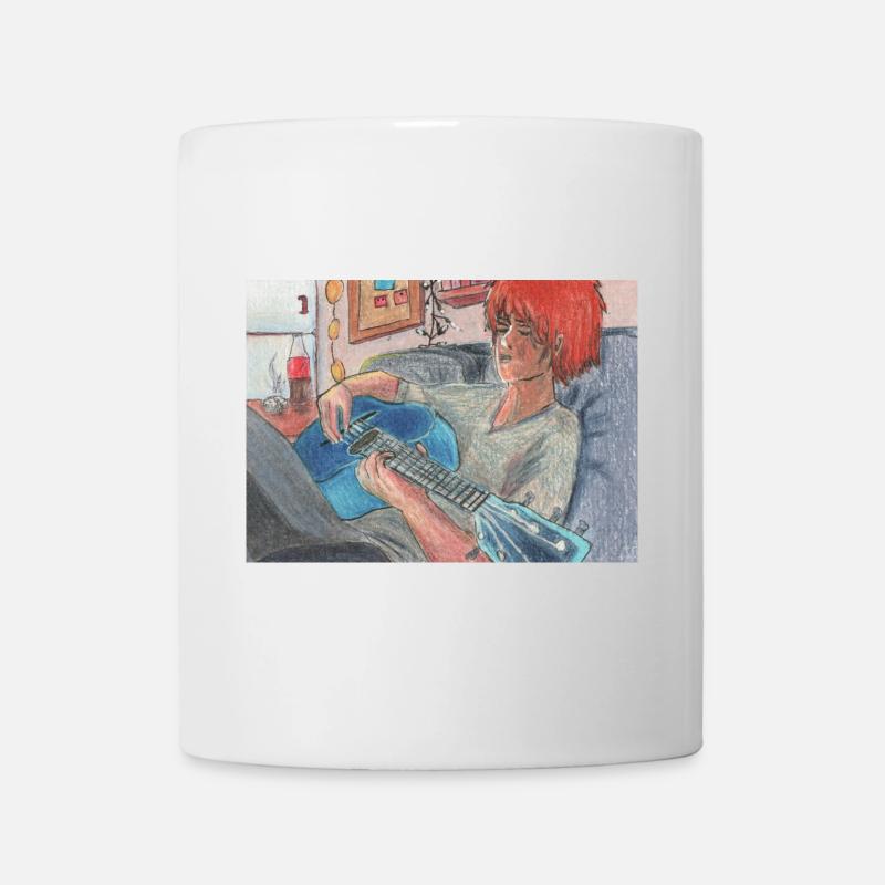 Guitare bleue - Mug blanc - blanc