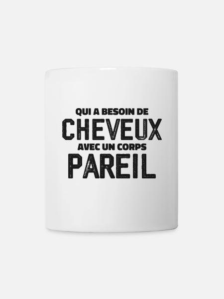 Pour Chauve Drôle Calvitie - Mug blanc - blanc