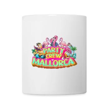 Mallorca Party Crew Sommer Urlaub Malle Flamingo - Tasse - Weiß - Vorne