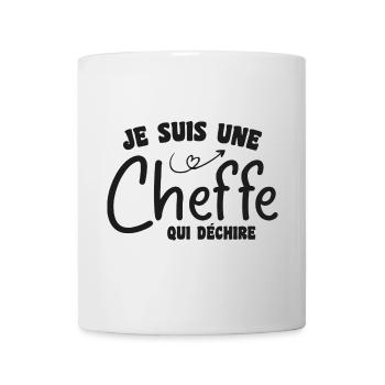 Je suis une cheffe qui déchire - Mug blanc - blanc - Devant