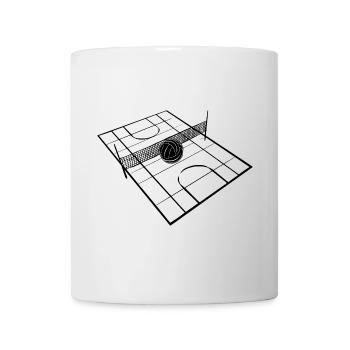 Terrain de volley-ball - Mug blanc - blanc - Devant