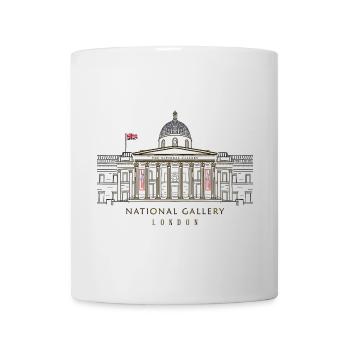 London, Art Museum National Gallery Hand Drawing - Mug - white - Front