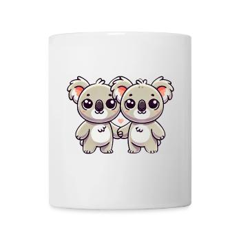Two Cute Koala Friends Holding Hands - Tasse - Weiß - Vorne
