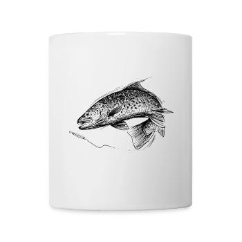 Poisson de vie ! - T-shirt de pêche à la truite de mer - Mug blanc - blanc - Devant
