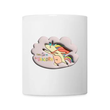 time to be an unicorn bubble 3d - Tasse - Weiß - Vorne