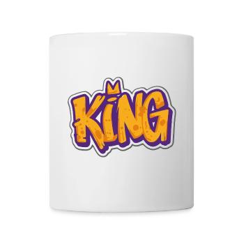 King - Graffiti coloré Streetwear Design - Mug blanc - blanc - Devant
