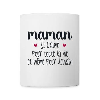 Maman je t'aime, Mère, Bébé, Naissance, Amour - Mug blanc - blanc - Devant