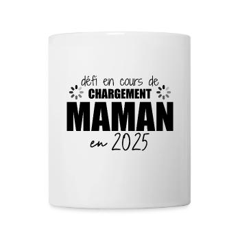 2025 Maman Grossesse Cadeau Humour Mère - Mug blanc - blanc - Devant