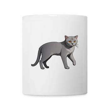 Mignon British Shorthair - Chat Autocollant - Mug blanc - blanc - Devant