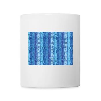 Verseau Rayures tuiles - Mug blanc - blanc - Devant