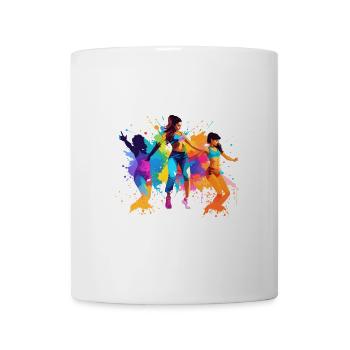 danseuse,danse,illustration,coloré,graffiti - Mug blanc - blanc - Devant