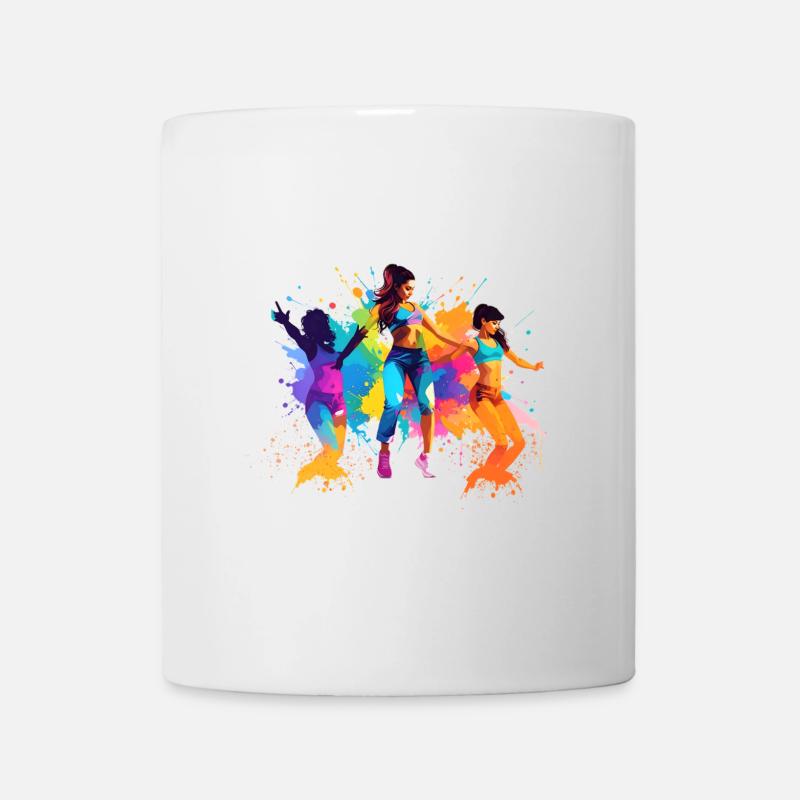 tänzerin,tanz,illustration,bunt,graffiti - Tasse - Weiß