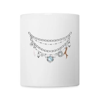Charivari with silver pendants illustration - Mug - white - Front