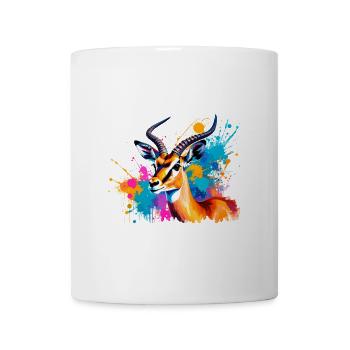 gazelle, illustration ,graffiti ,pink,colorful - Mug - white - Front