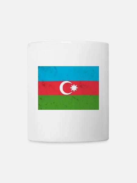 Flag of Azerbaijan – Pride and National Identity - Mug - white