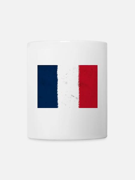 Drapeau de la France – Fierté du drapeau tricolore - Mug blanc - blanc