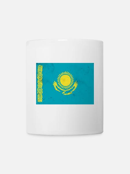Flagge von Kasachstan - Tasse - Weiß